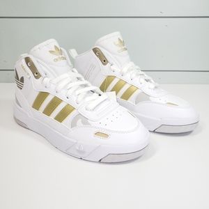 Adidas Post Up W White Gold Mid-Top Casual Lifestyle Sneakers Size Women's 6